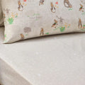 Classic Peter Rabbit 100% Cotton Fitted Cot Bed Sheet 140 x 70cm - Natural