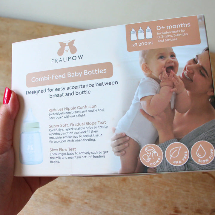 Fraupow Combi-Feed Baby Bottles (Pack of 3)