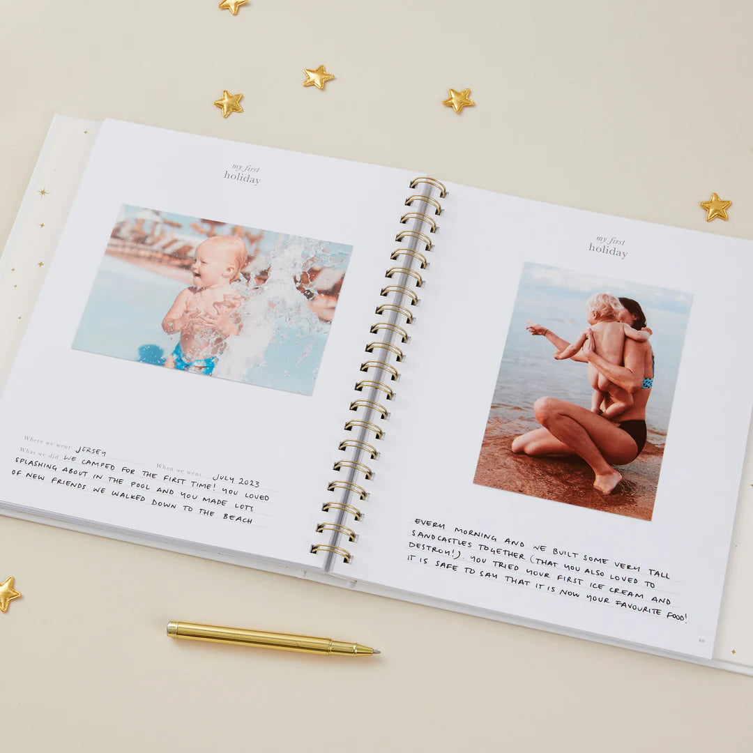 Blush & Gold My Baby Book - Baby Memory Book - Safari
