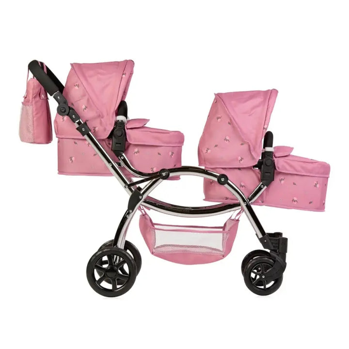 Roma Darcie Twin Dolls Pram - Pink