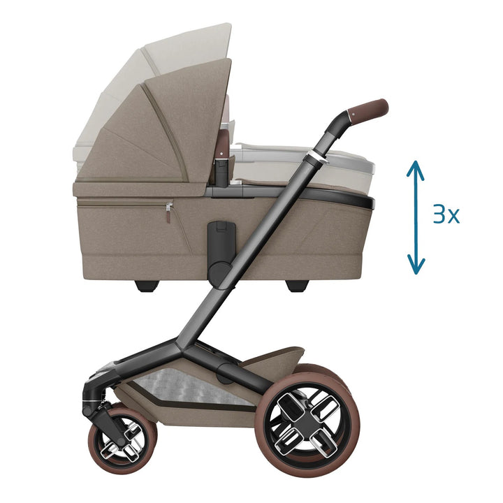 Maxi-Cosi Fame Pushchair & Carrycot - Twillic Truffle | Brown