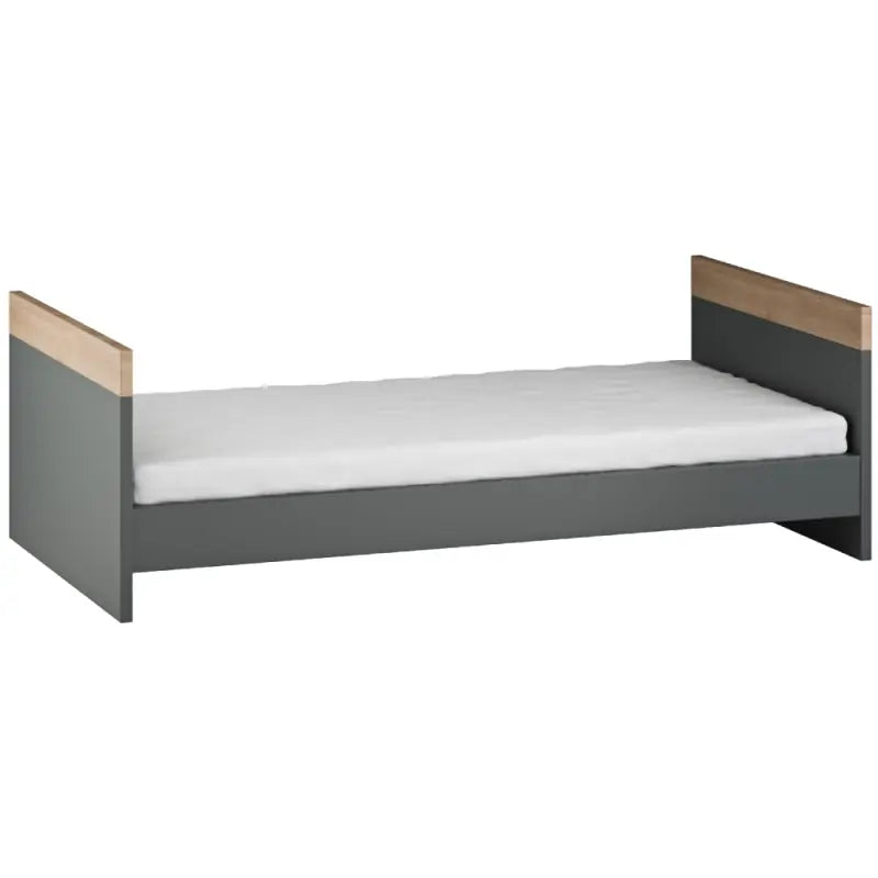 Little Acorns Burlington Cotbed - Anthracite Grey/Oak