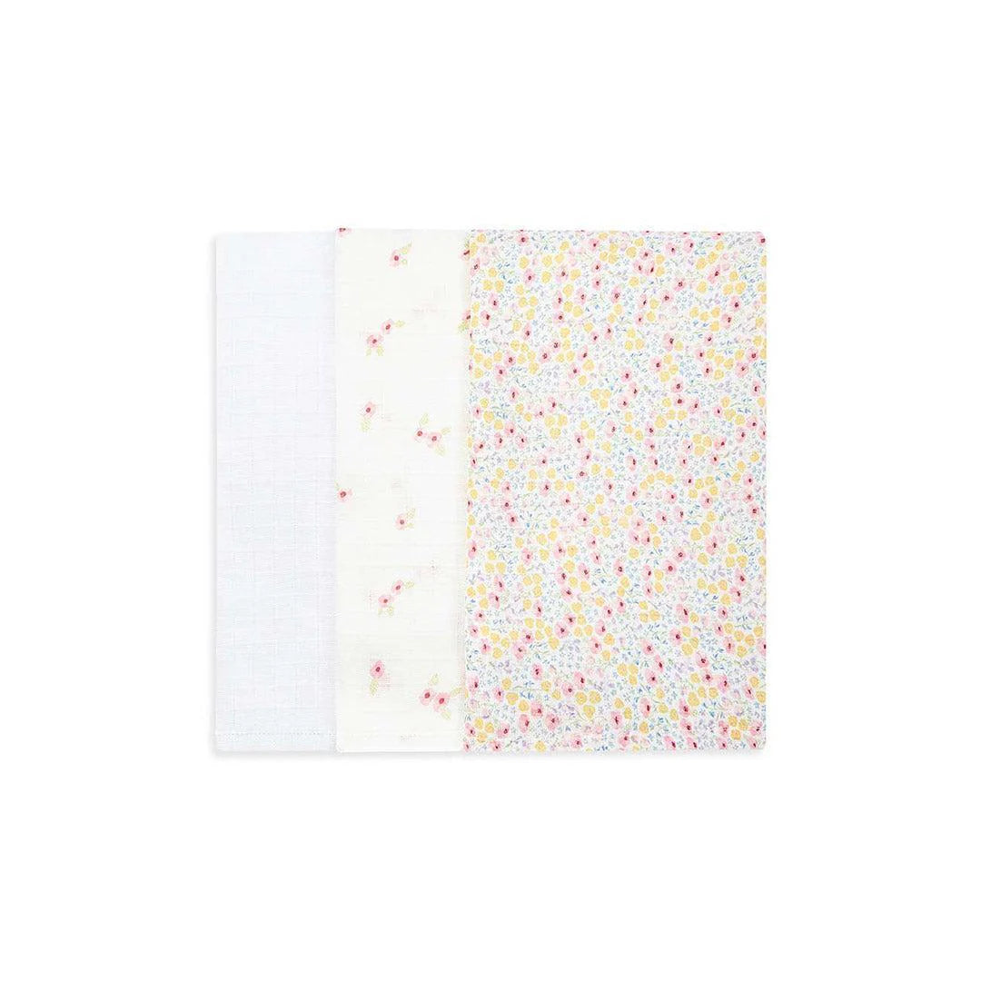 Avery Row 3 Pack Organic Baby Muslin Squares - Wildflower Garden