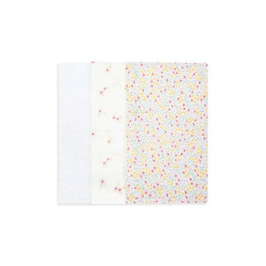 Avery Row 3 Pack Organic Baby Muslin Squares - Wildflower Garden
