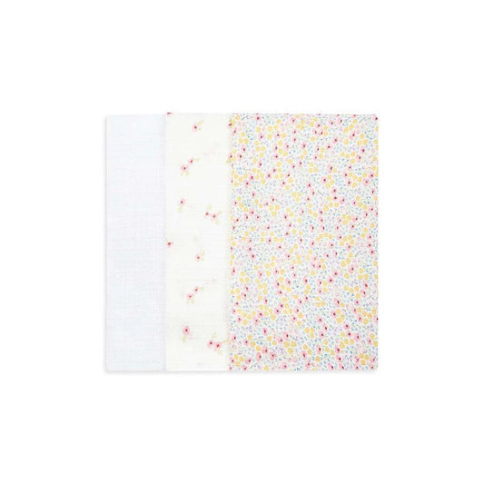 Avery Row 3 Pack Organic Baby Muslin Squares - Wildflower Garden