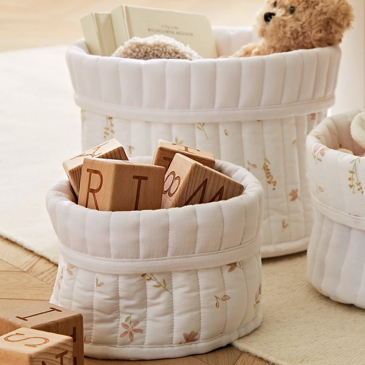 CuddleCo 3 Pack Storage Baskets - Cashmere Meadow