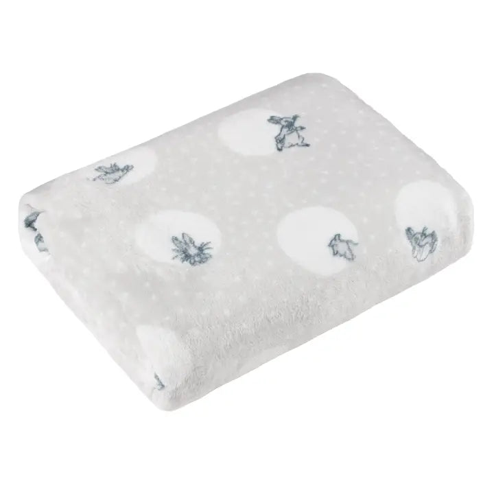 Peter Rabbit Spot Me Throw - Silver 130x150