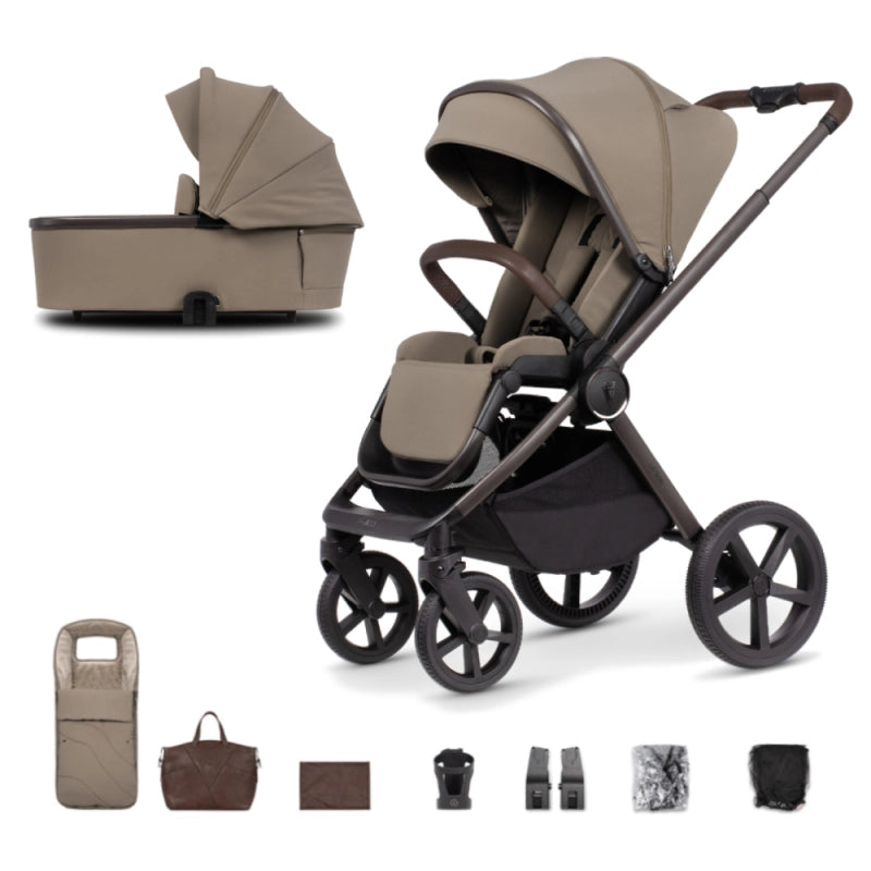 Venicci Upline Special Edition 4in1 Travel System Inc Engo Car Seat + Isofix Base - Powder