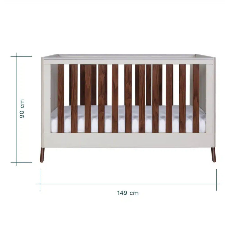 Tutti Bambini Fuori Cot Bed – Warm Walnut/White Sand