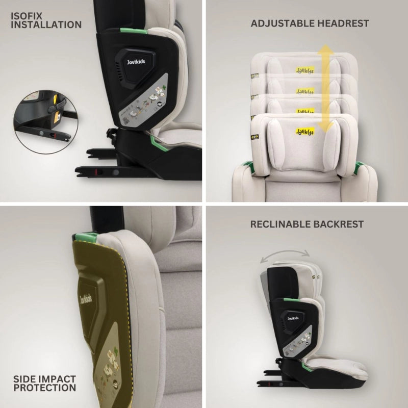 JoviKids Rober+ i-Size Group Booster Car Seat – Milkstone