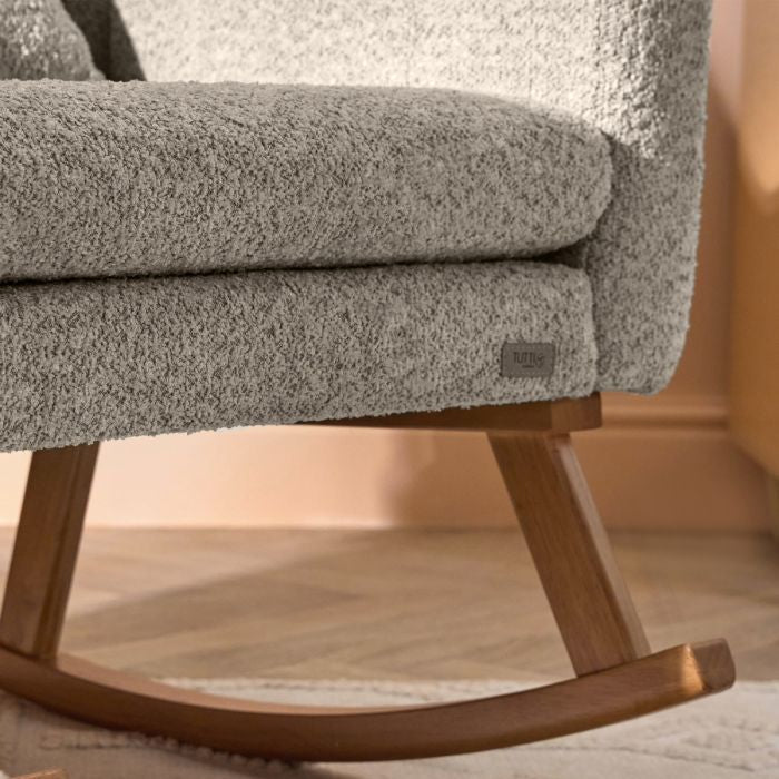 Tutti Bambini Oscar Luxe Rocking Chair & Storage Footstool - Mushroom