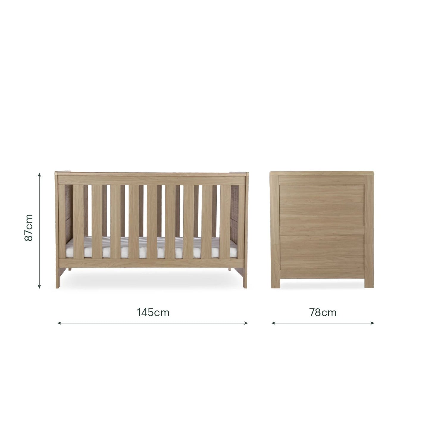 CuddleCo Burford 3 Piece Nursery Furniture Set - Oak