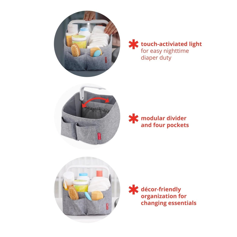 Skip Hop Light Up Diaper Caddy Organiser - Oat