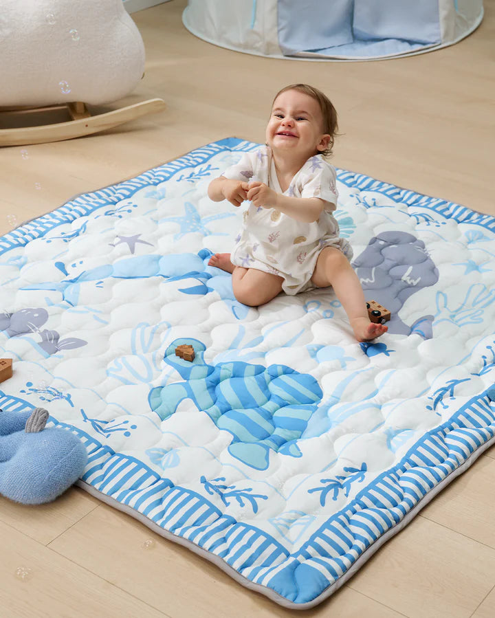 Momcozy Baby Portable Play Mat - Ocean Blue