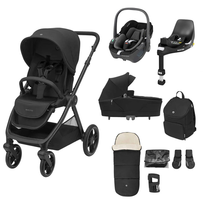 Maxi-Cosi Oxford+ 9 Piece Complete 360 Bundle - Twillic Black