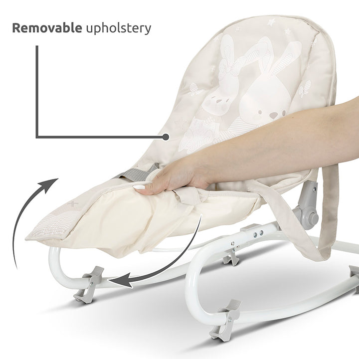 Lorelli Aspen 3in1 Travel System Bundle with Aria Luxe Car Seat, Millie Crib, Eliza Bouncer & Bonbon Highchair - Black/Beige