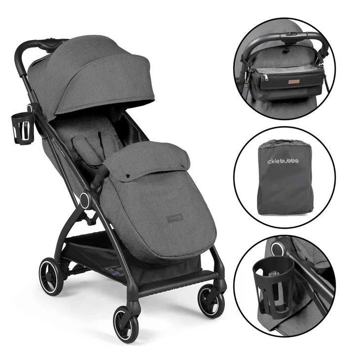 Ickle Bubba Aries Prime Auto Fold Stroller - Graphite Grey