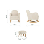 CuddleCo Etta Nursing Chair & Foot stool - Sand