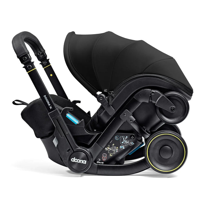 Doona X Recline Car Seat & Stroller with Isofix Base & Rain Cover Bundle - Nitro Black