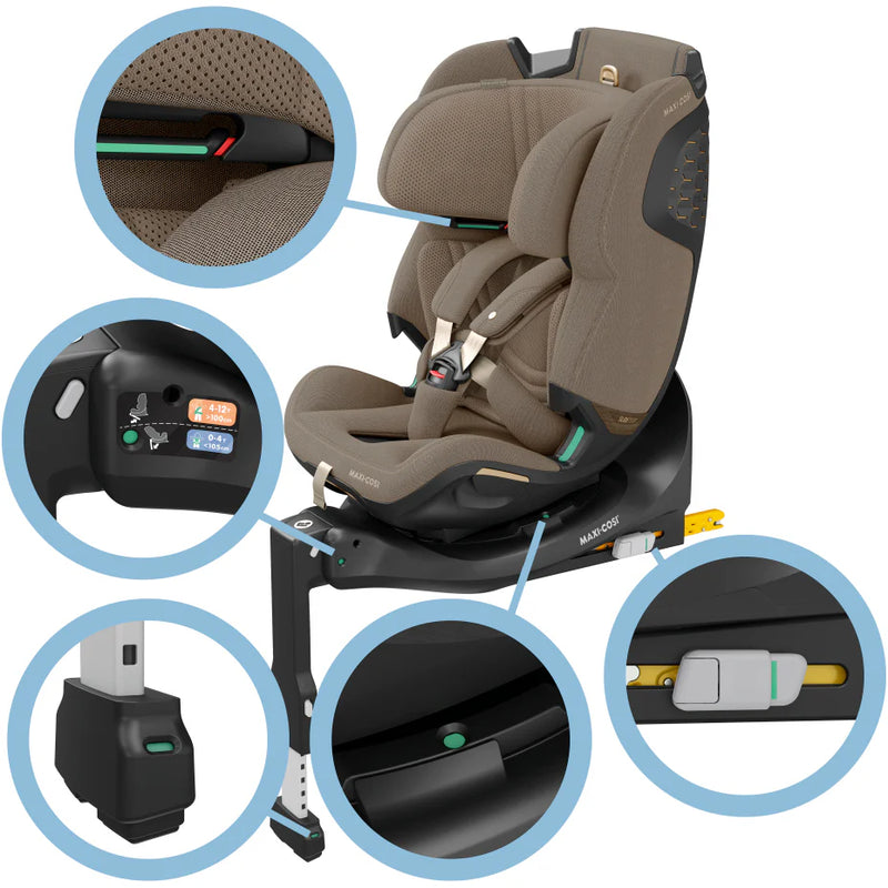Maxi-Cosi Emerald 360 Pro Car Seat Birth - 12 years old - Authentic Truffle