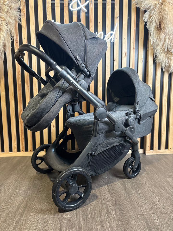 PRE LOVED iCandy Orange 3 Double Pushchair - Slate Grey Marl