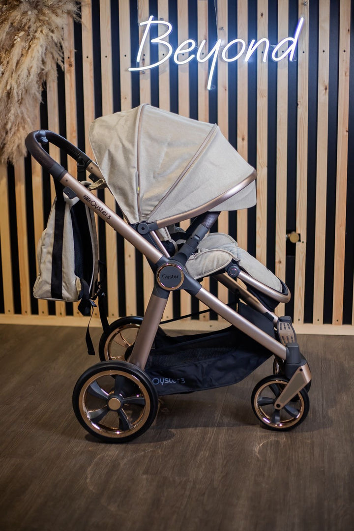 EX DISPLAY Babystyle Oyster3 Pram, Pushchair + Accessories - Cream