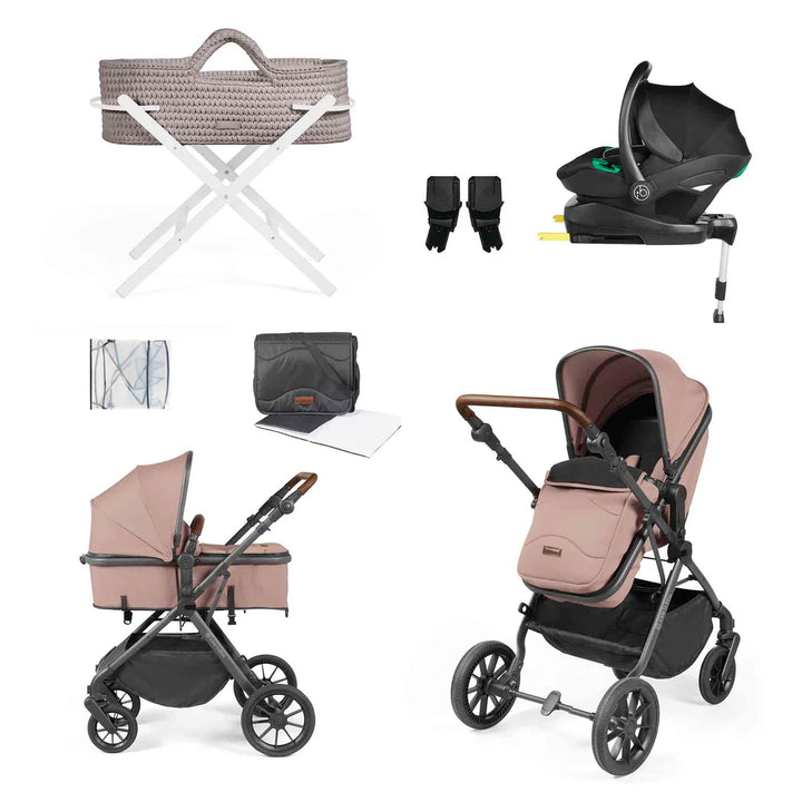 Ickle Bubba Cosmo All In One I-Size Travel System & Nova Moses Basket - Desert