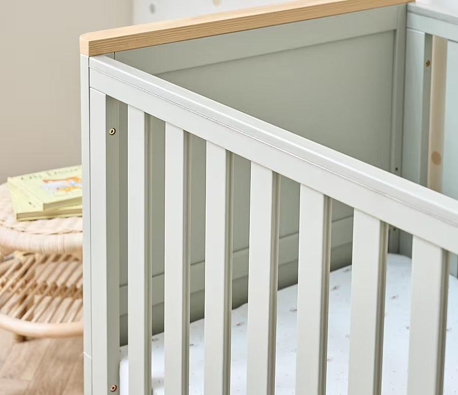 Tutti Bambini Misha Cot Bed - Sage & Golden Oak