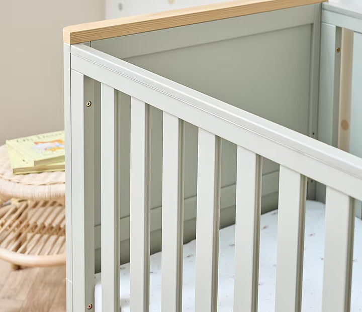 Tutti Bambini Misha Cot Bed - Sage & Golden Oak