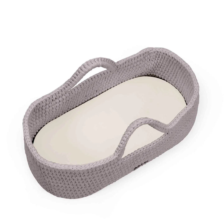 Ickle Bubba Nova Crochet Moses Basket + Pine Stand - Tawny