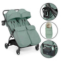 Ickle Bubba Aries Double Prime Autofold Stroller Bundle - Sage Green