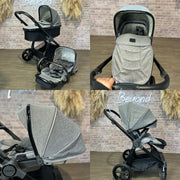 EX DISPLAY Babystyle Oyster 3 Pushchair + Carrycot - Gloss Black Chassis/Orion
