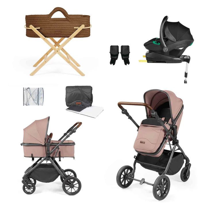 Ickle Bubba Cosmo All In One I-Size Travel System & Nova Moses Basket - Desert