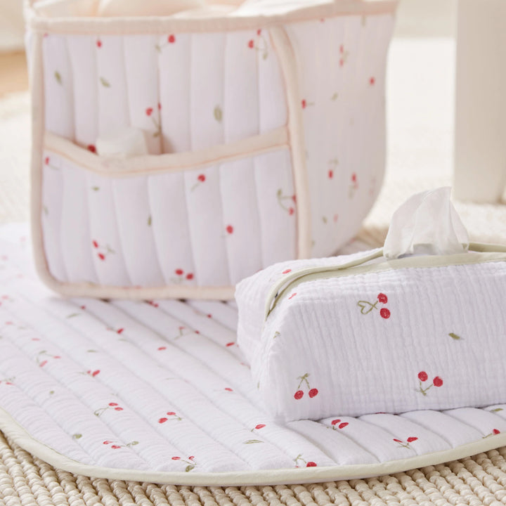 CuddleCo Nappy Caddy Set - Ditsy Cherry