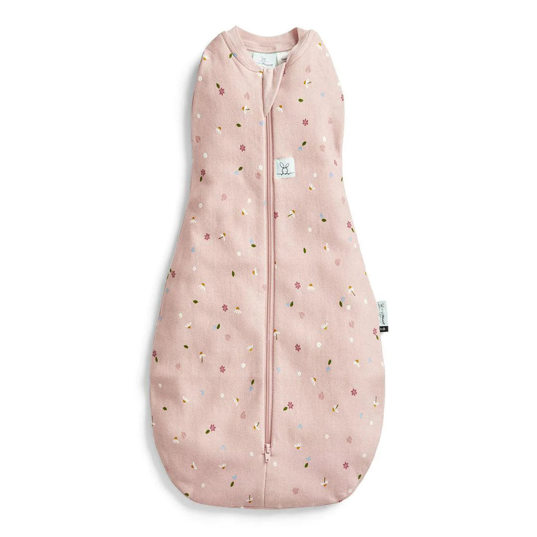 ergoPouch Organic All Year Cocoon Swaddle 1 Tog Sleeping Bag - Pink Daisies