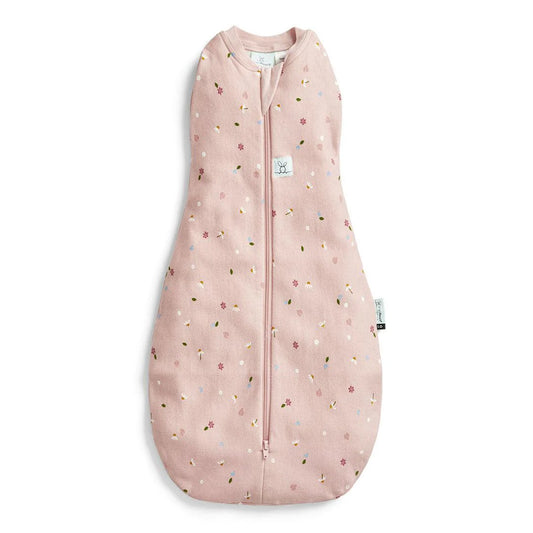 ergoPouch Organic All Year Cocoon Swaddle 1 Tog Sleeping Bag - Pink Daisies