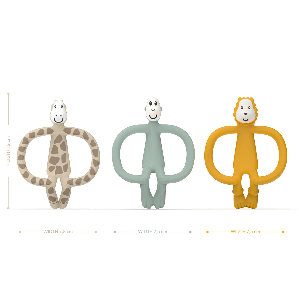 Matchstick Monkey Animal Teether Gift Set (Pack Of 3)