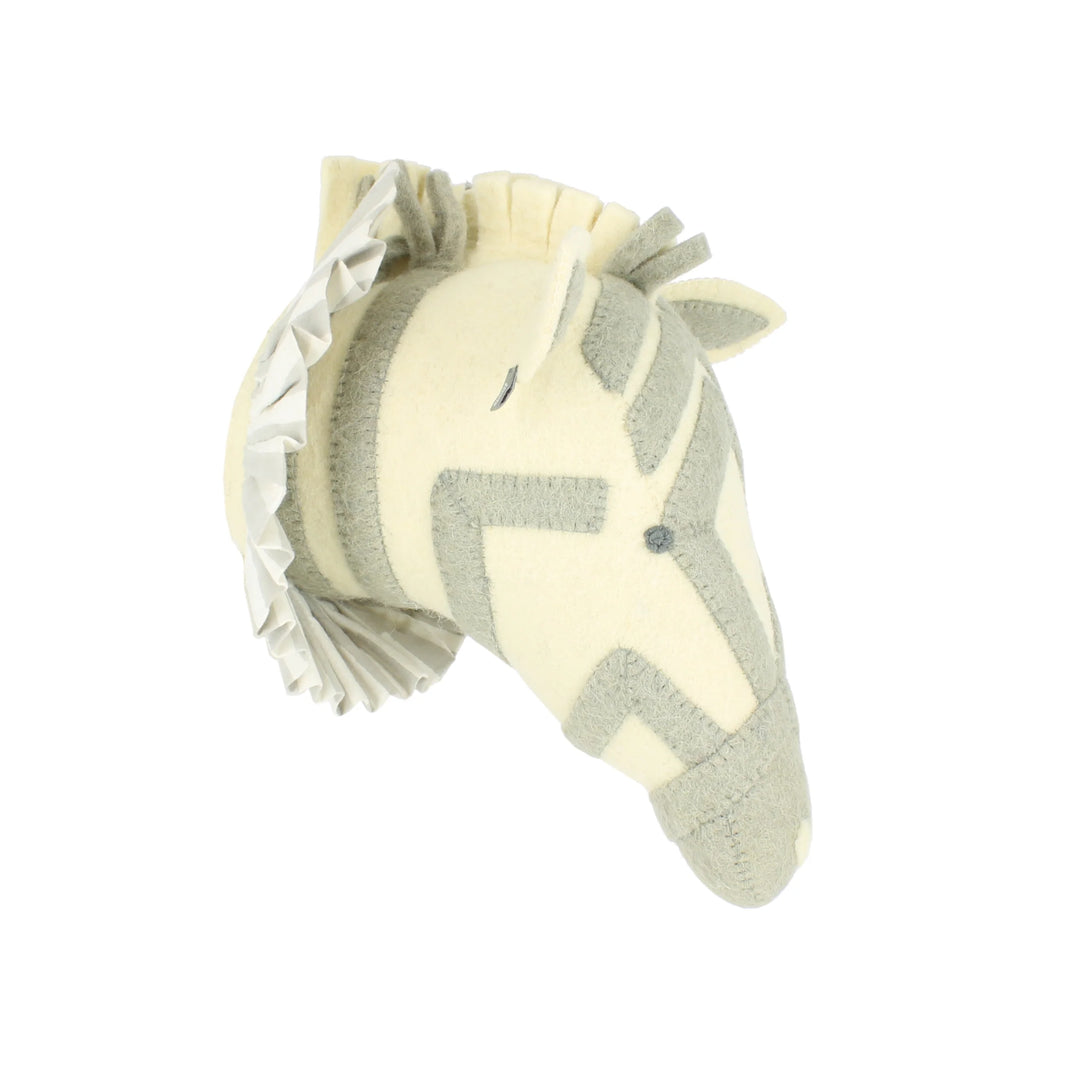 Fiona Walker Zebra with Vintage Ruff Mini Head - Grey