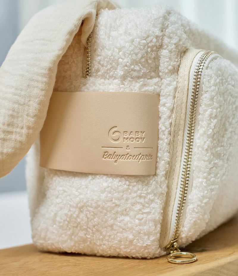 Babymoov Curl White Shearling Baby Toiletry Bag
