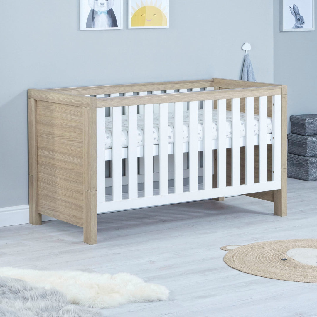 Babymore Luno 3 Piece Nursery Furniture Set – Oak White