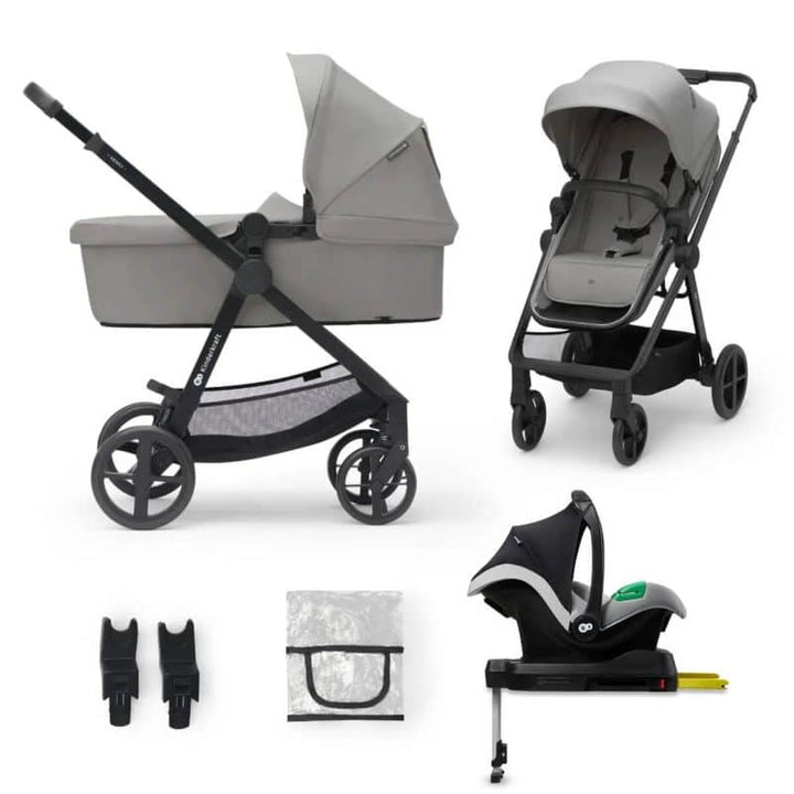 Kinderkraft 4in1 Newly Travel System with Isofix Base - Grey