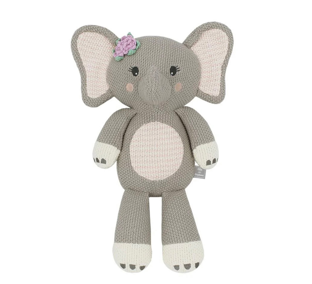 Living Textiles Knitted Soft Toy - Ella Elephant