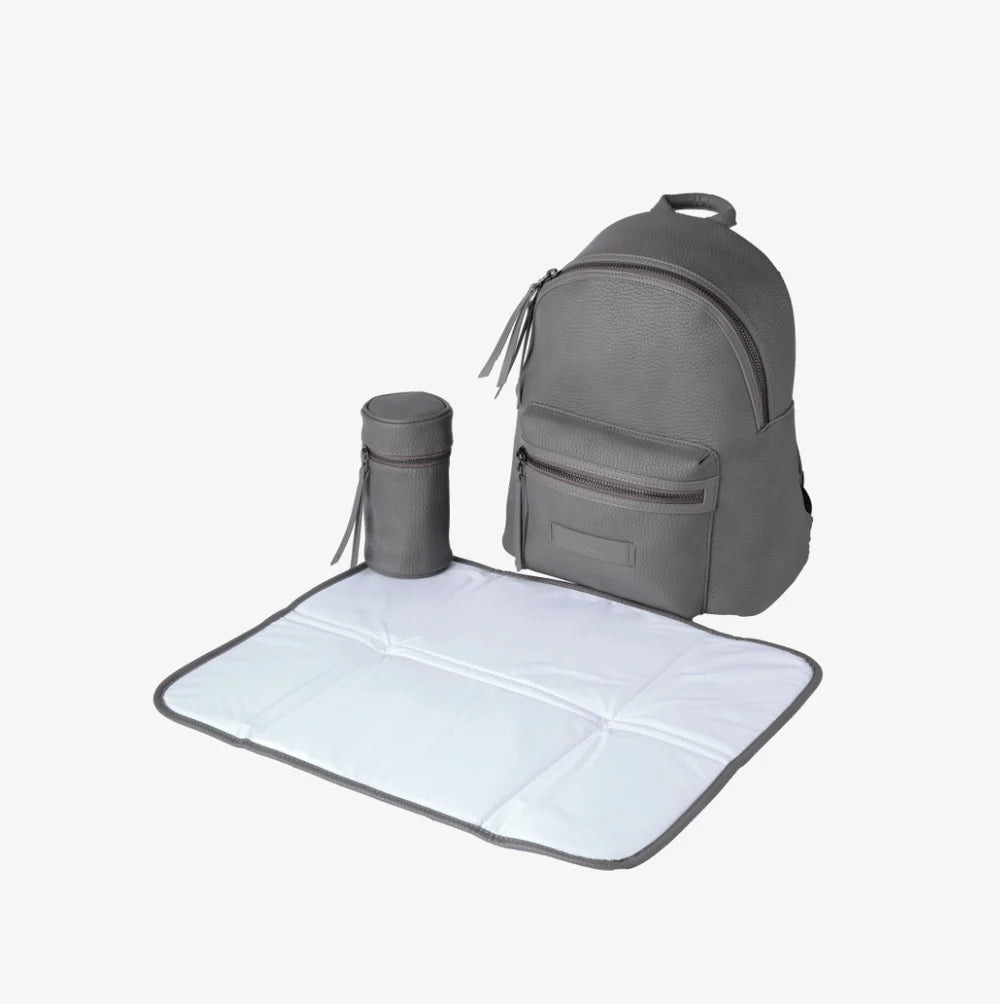 Bababing Luca Vegan Leather Changing Bag - Grey