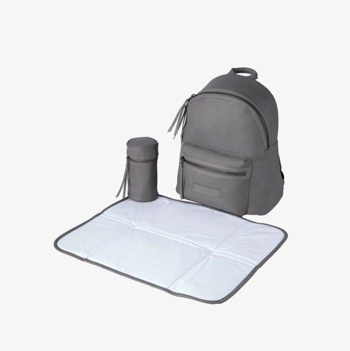 Bababing Luca Vegan Leather Changing Bag - Grey