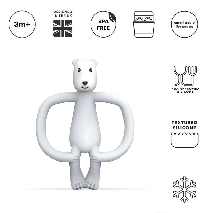 Matchstick Monkey Animal Teether Pomelo - Polar Bear