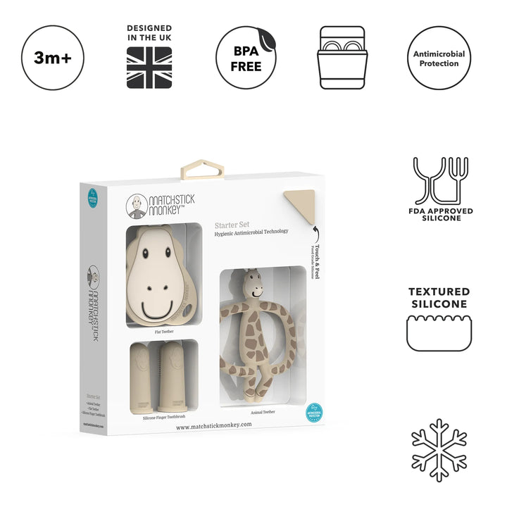 Matchstick Monkey Teething Starter Set - Gigi Giraffe