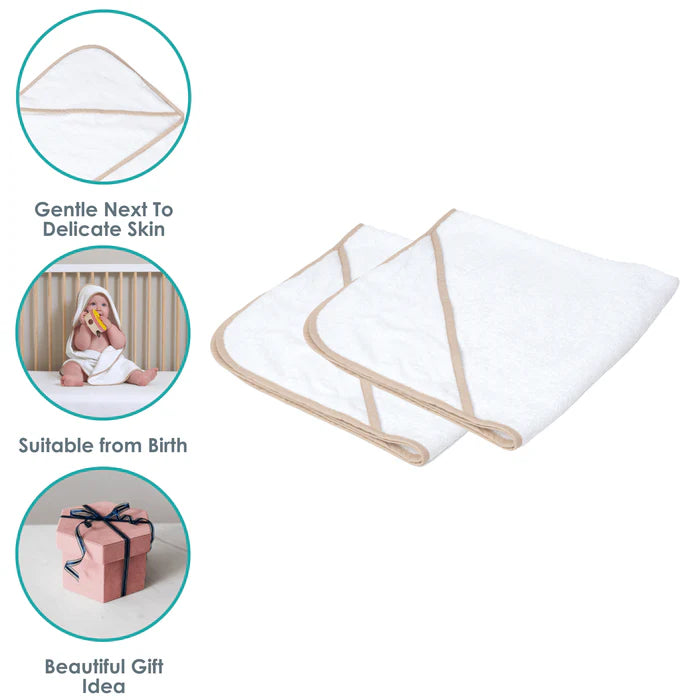 Clair De Lune 2 Pack Hooded Towel - Biscuit
