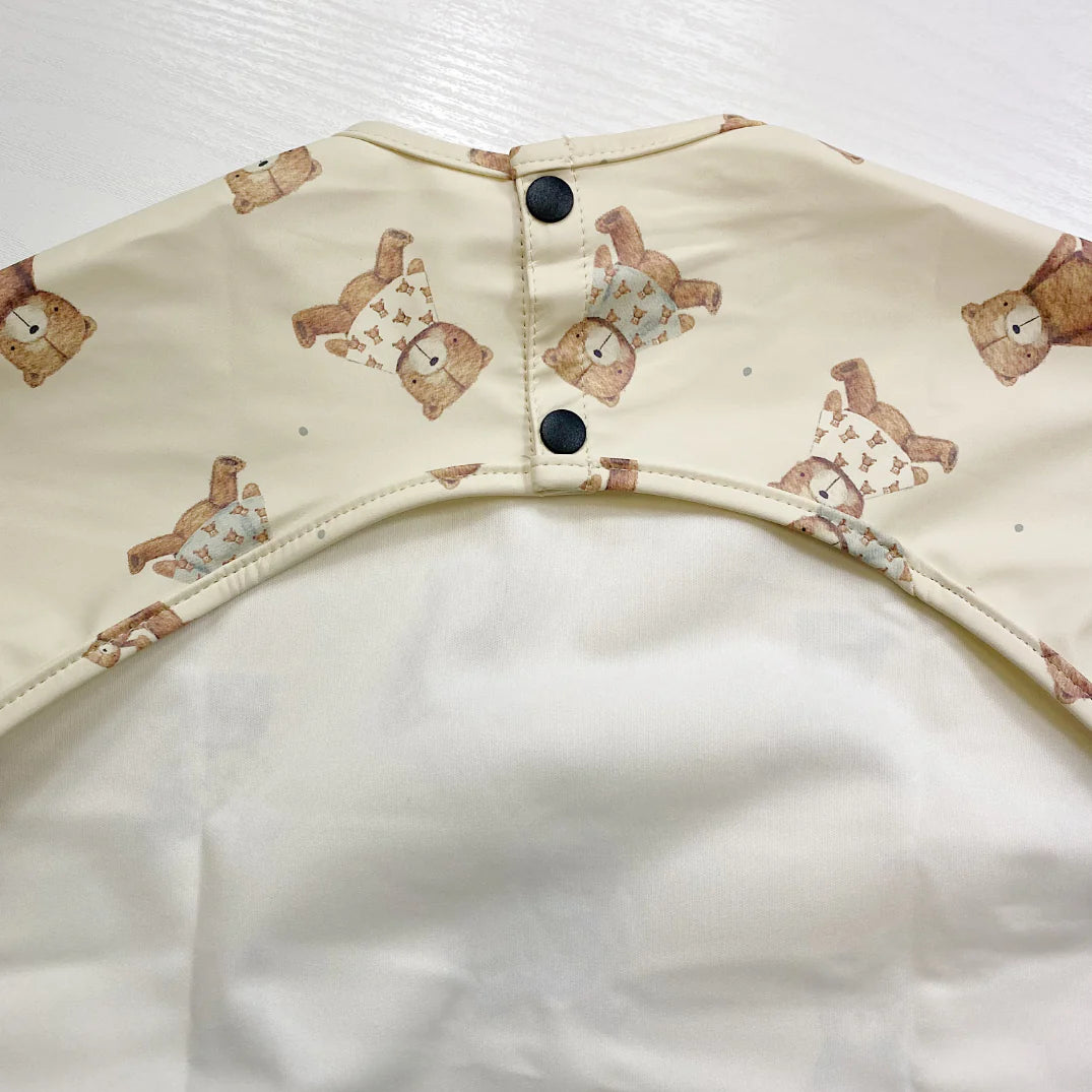 Bobbin & Bumble Long Sleeved Baby Bib - Teddy Bear