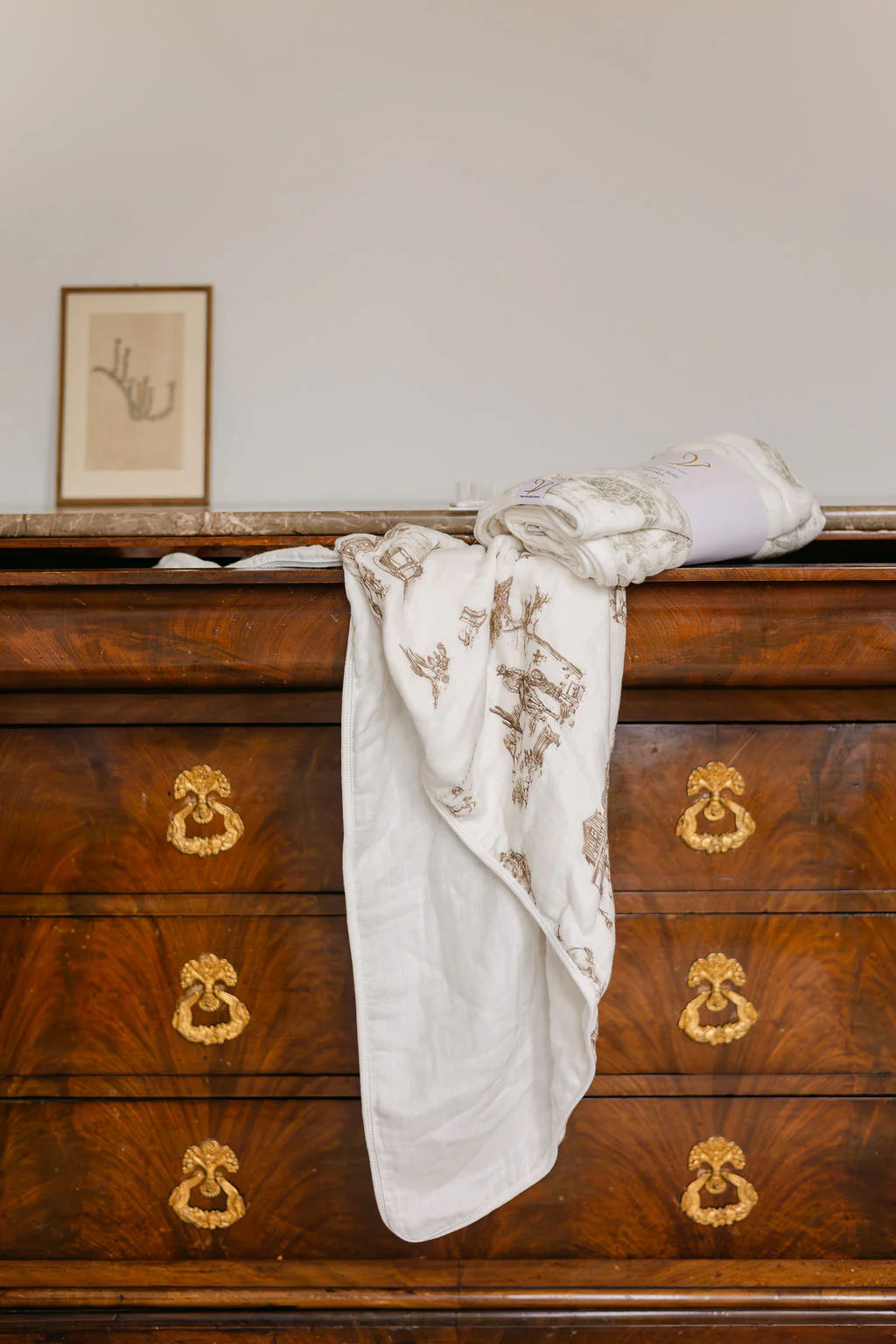 The Gilded Bird Western Toile Bamboo Baby Blanket