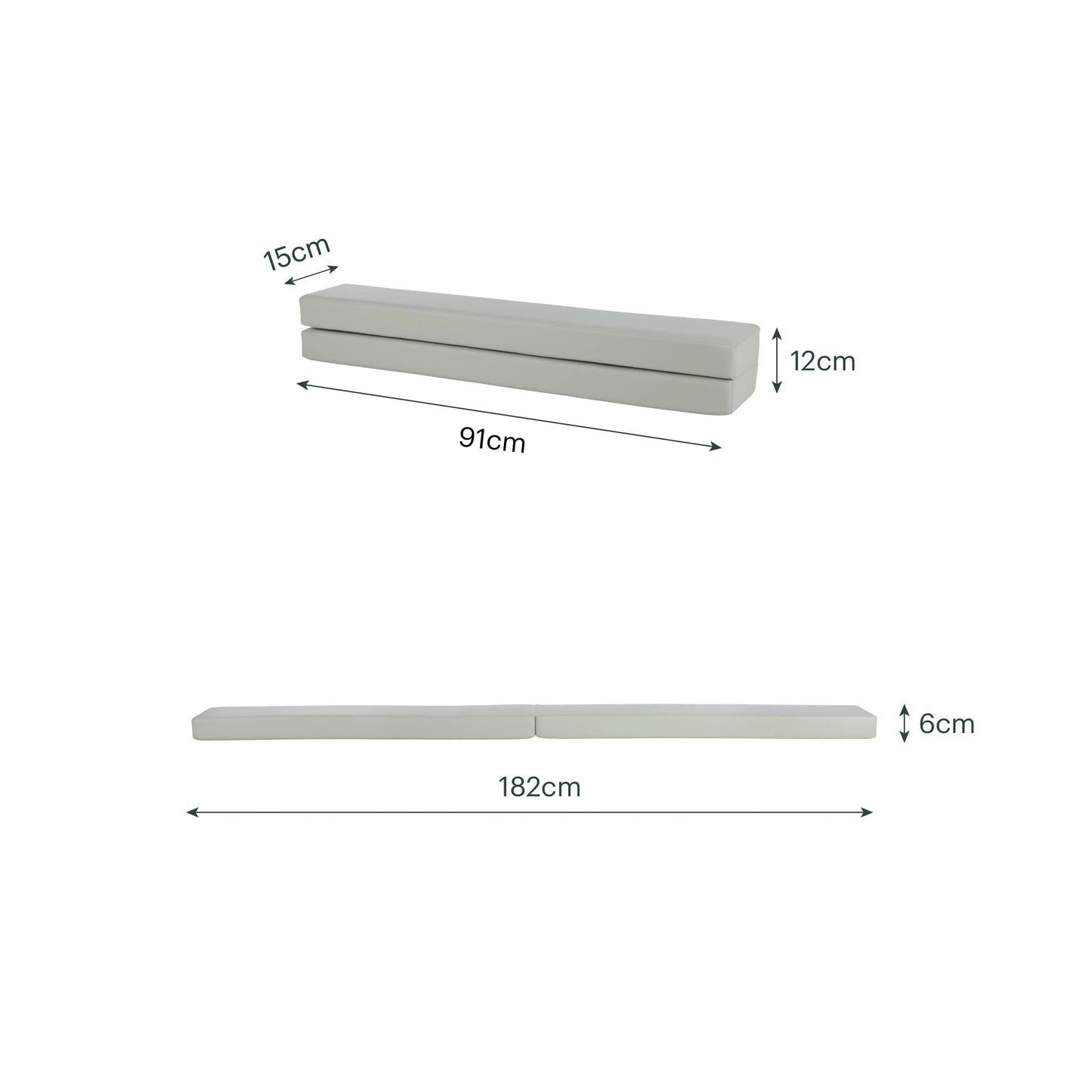 CuddleCo Soft Play Balance Beam - Sea Salt